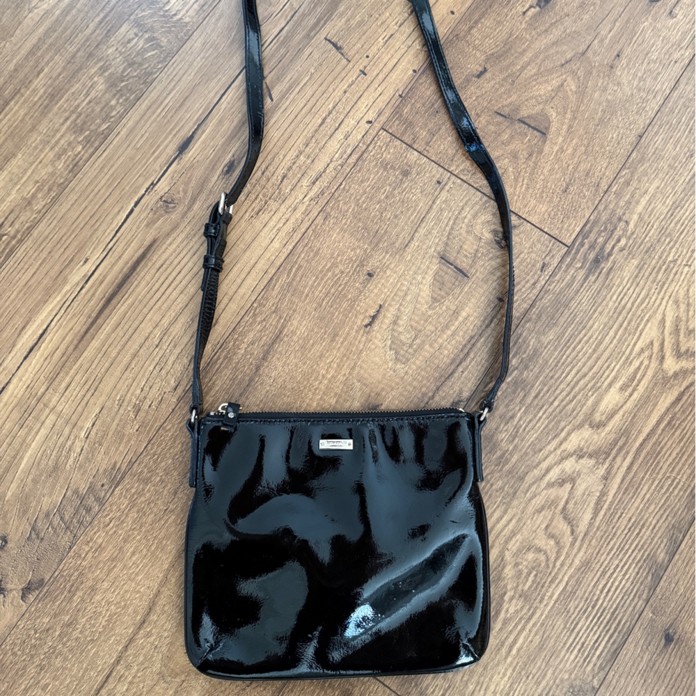 Kate Spade black patent cross body